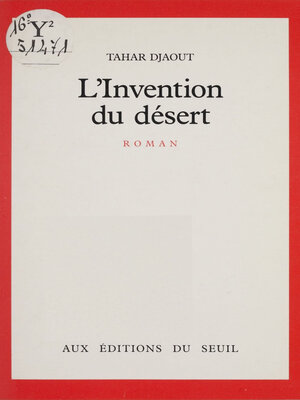 cover image of L'Invention du désert